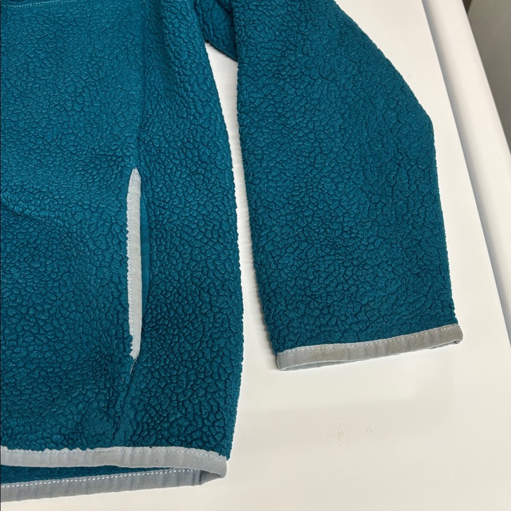 Hanna Andersson Kids Turquoise Fleece Jacket Size 8 - Picture 4 of 4